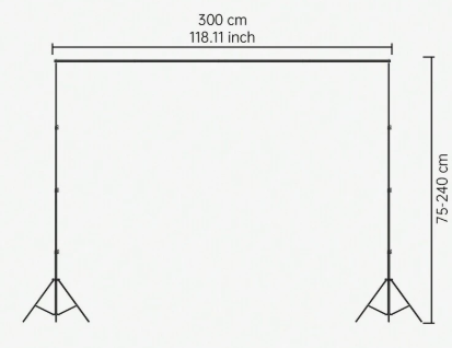 Pack Studio Photo : Support de Fond + Éclairage LED Pro + Voile VIP – Image 4