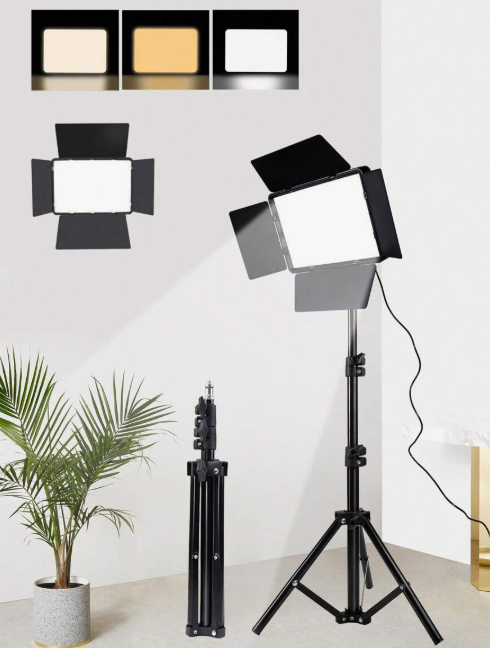 Pack Studio Photo : Support de Fond + Éclairage LED Pro + Voile VIP – Image 5