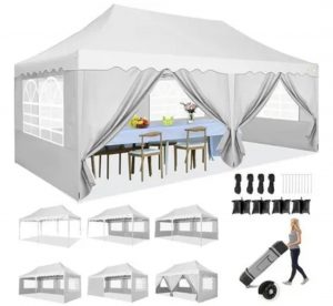 Tonnelle pliante 3x6m, blanc